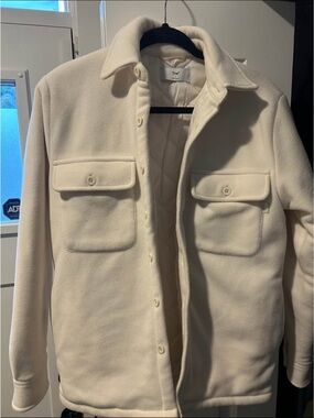 TNA Cream Quilted Jacket with Black Trim